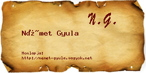 Német Gyula névjegykártya