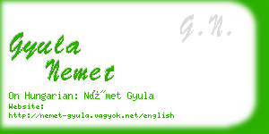 gyula nemet business card